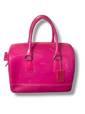 Furla Hot Pink Jelly Candy Satchel